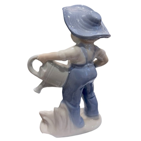 Vintage LEGO Japan Porcelain Boy with Watering Can Flower Figurine 4.75" Tall - Picture 7 of 12